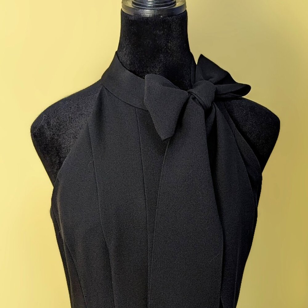 Women's Vince Camuto Bow Neck Fit & Flare Dress Black 4